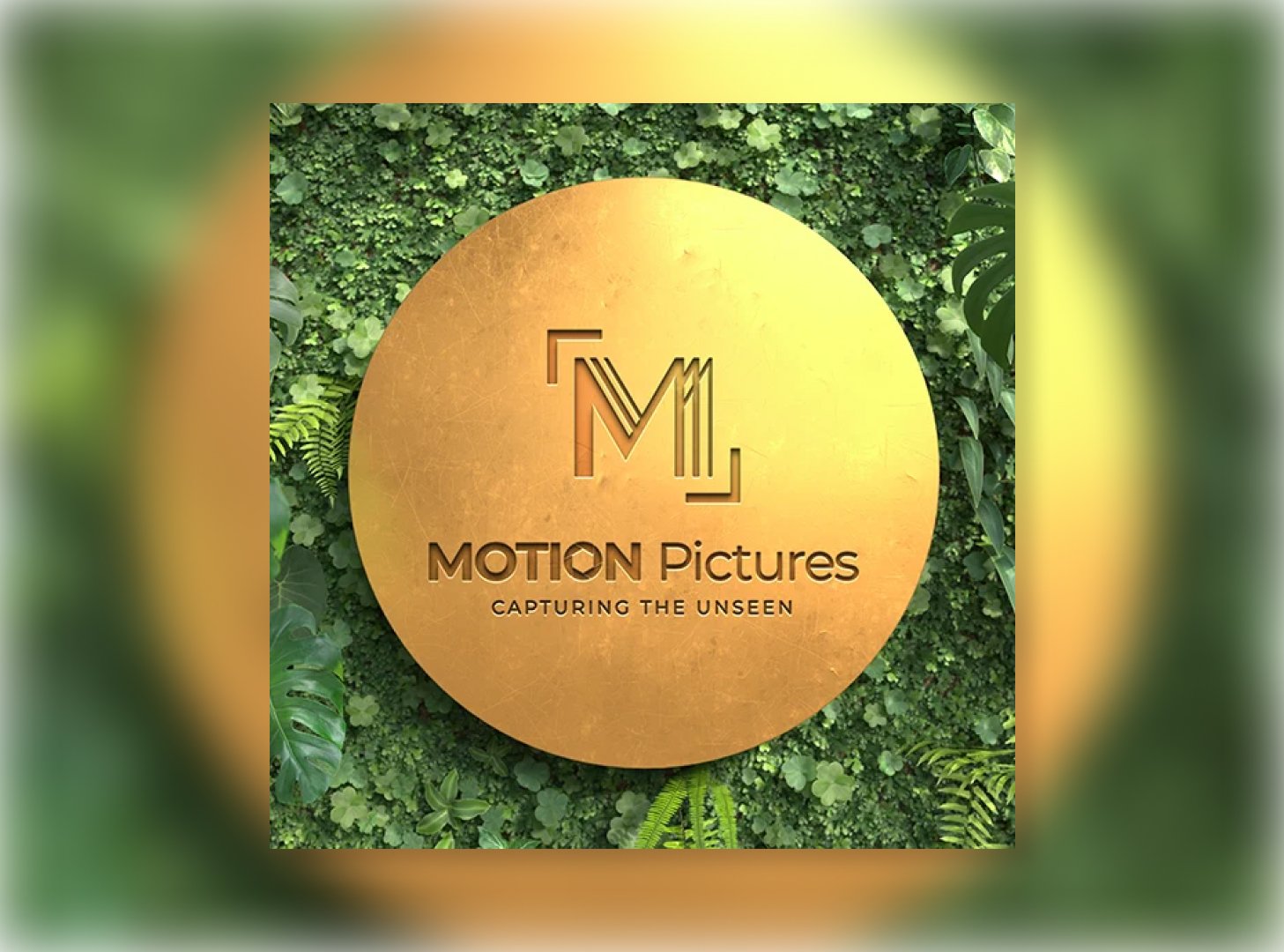 Golden logo for Motion Pictures.