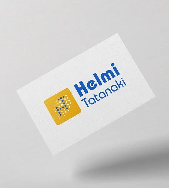 Helmi Tatanaki logo on white card